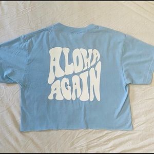 Baby Blue crop top tee